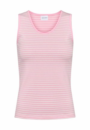 AMERICANDREAMS, BOLINE STRIPED TANK TOP - Μπλούζα - soft berry   white