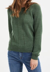 WE Fashion Stickad tröja - green