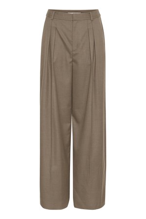 Gestuz CACIA PANTS - Trousers - dark timberwolf