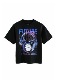Next RELAXED FIT SHORT SLEEVE GRAPHIC STANDARD - T-shirt med print - black gorilla