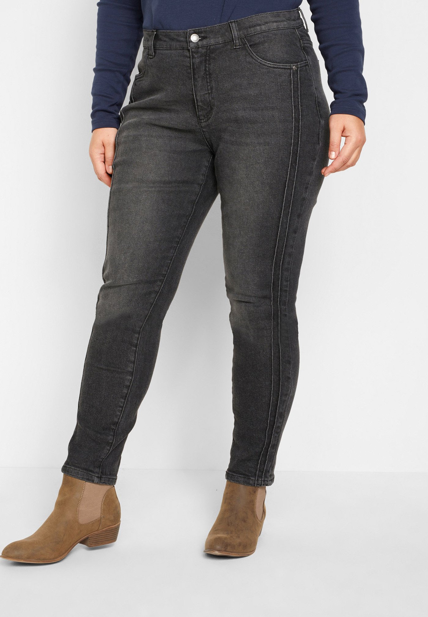 bonprix Jeans slim fit - grau/grigio denim - Zalando