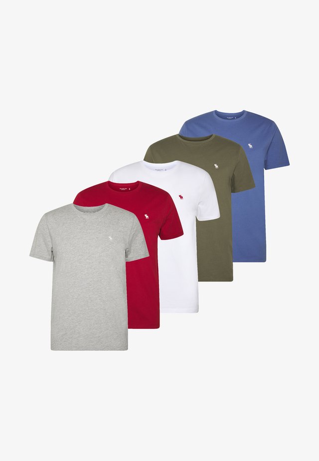 CREW MULTIPACK 5 PACK - T-shirt basic - green/blue/white/red/grey