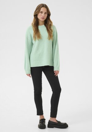 ROUND NECK - Striktrøje - silt green melange