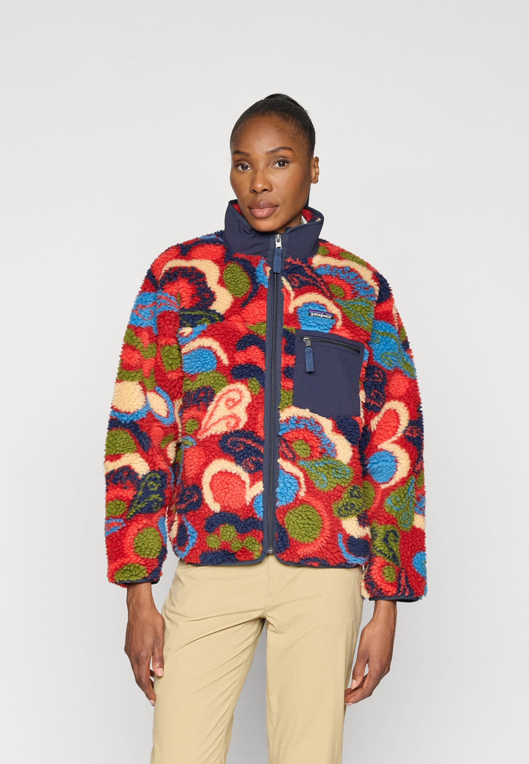 Patagonia CLASSIC RETRO-X - Fleece jacket - river/amanita red/red