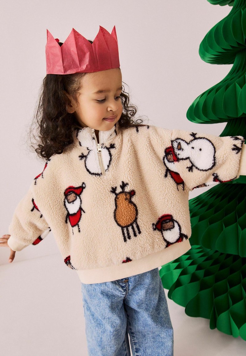 Pullover Mädchen Warm Fleece Gefütterte Strickpul Produktbild-Vorschau 7