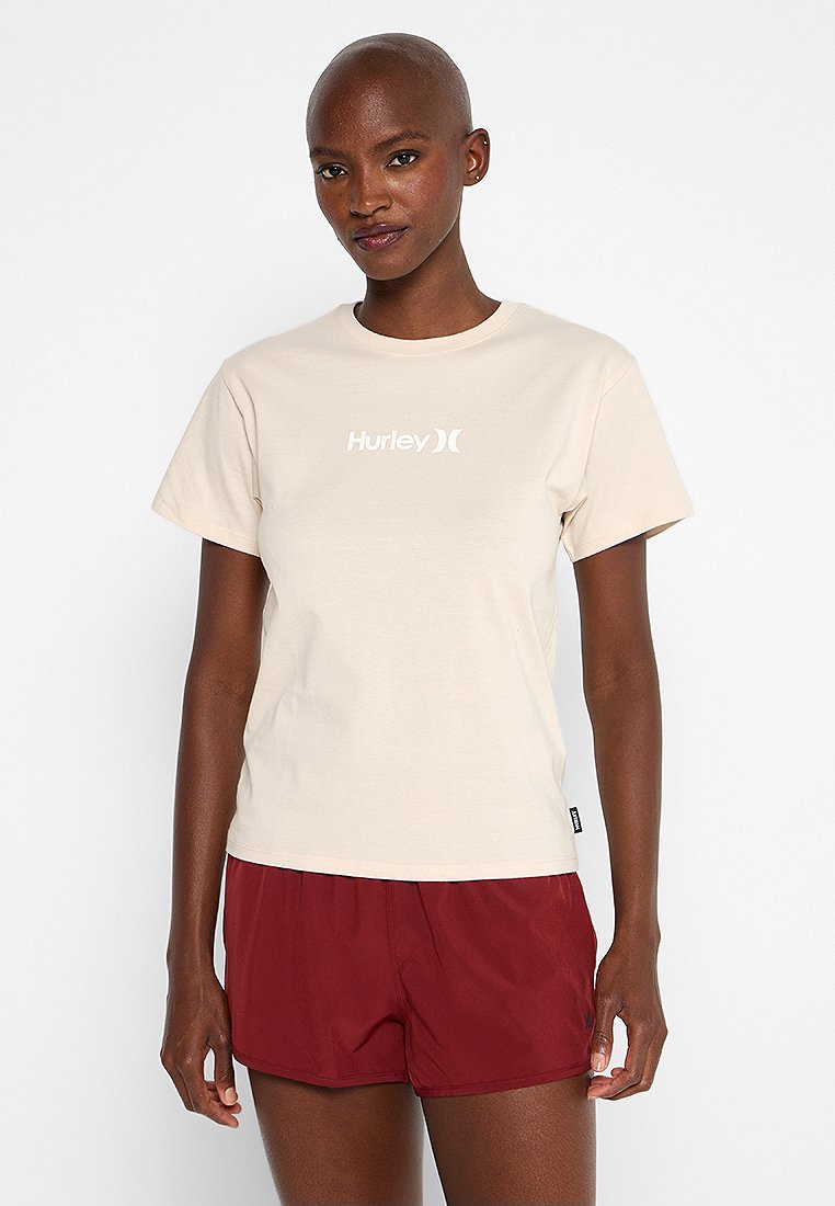 hurley T-shirt print beige hurley T-shirt print beige