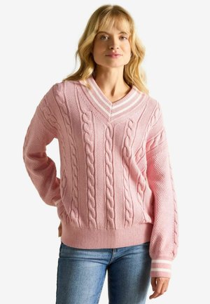REGULAR FIT DIBBLY CABLE - Džemperis - pink