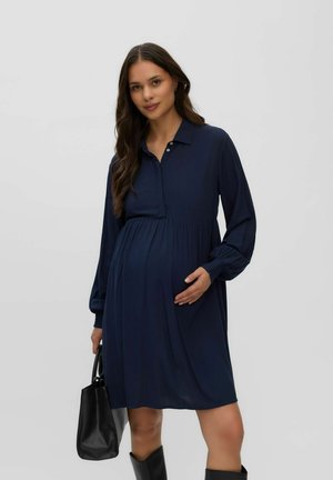 MAMALICIOUS SHIRT DRESS MLESRA MATERNITY DRESS - Robe chemise - navy blazer