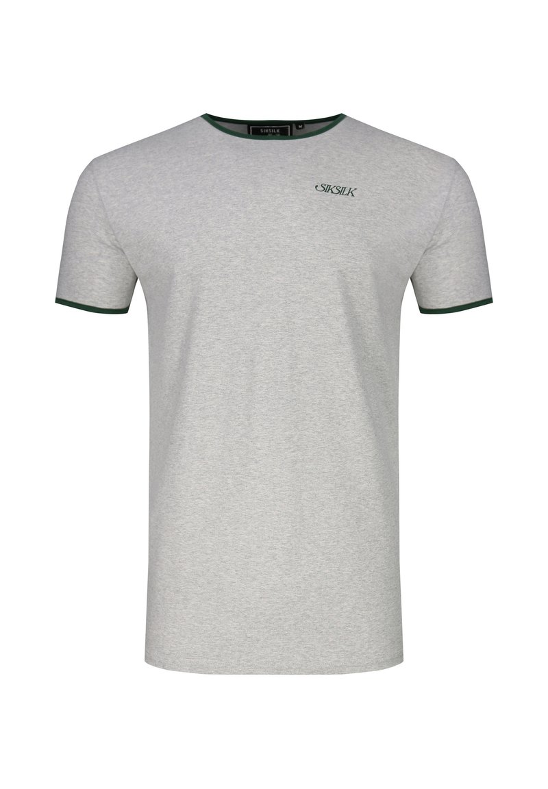 SIKSILK RINGER - Basic T-shirt - grey marl/grey - Zalando