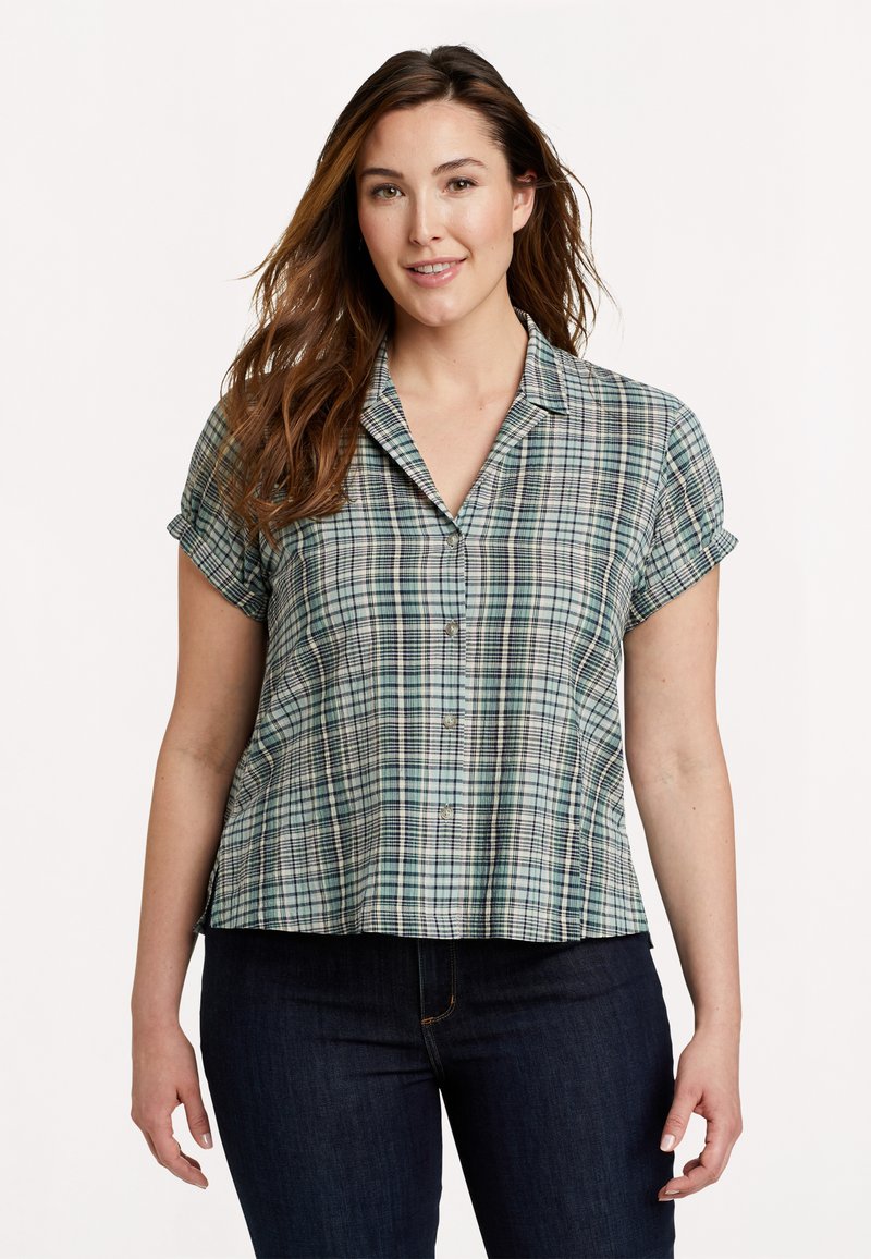 Eddie Bauer PACKABLE CAMP Buttondown blouse kleeblatt/light green