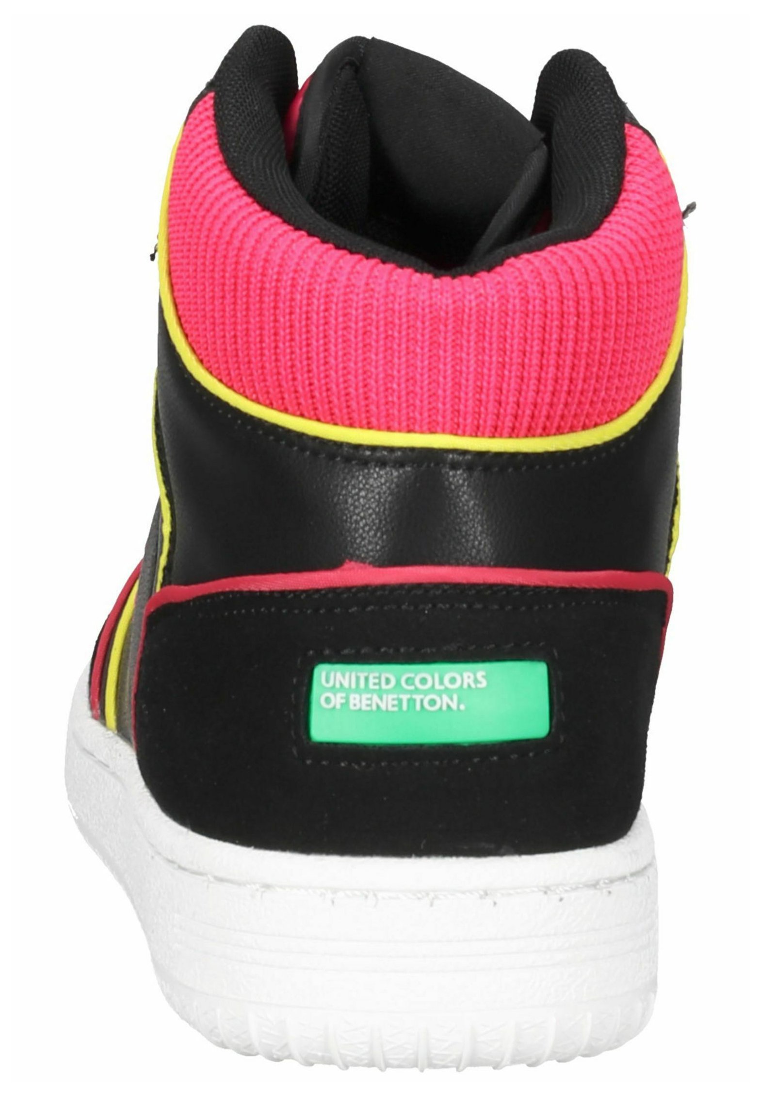 Benetton Sneakers alte - black/fucsia/nero - Zalando