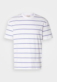 COMFORT STRIPE - T-shirt estampada - white/dutch blue