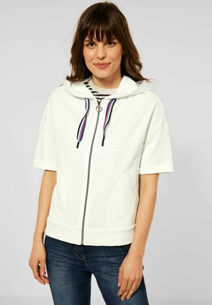KURZARM - Zip-up sweatshirt - weiß
