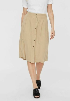 Pleated skirt - beige