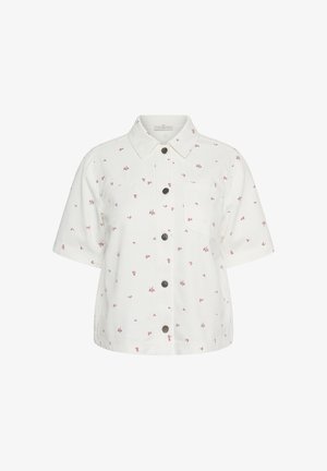 Kaffe Curve, KCFLORINA - Camicia - white denim rose flower