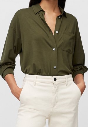 Overhemdblouse - dark green
