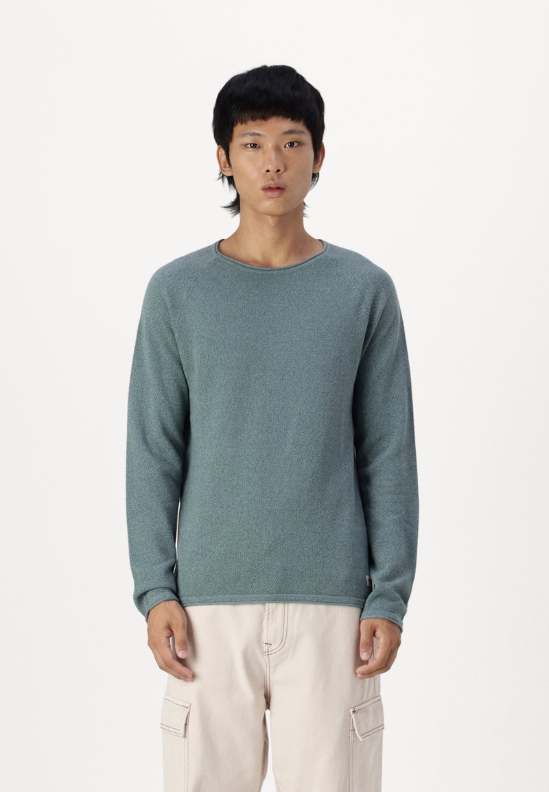 Jack & Jones JJEHILL CREW NECK - Trui - goblin blue