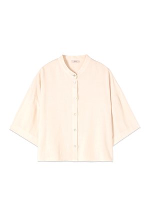 Oltre, CAMICIA BOXY COLLO ALLA COREANA - Blusa - bianco