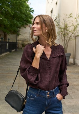 PULZ, PZDINEA - Blouse - chocolate plum
