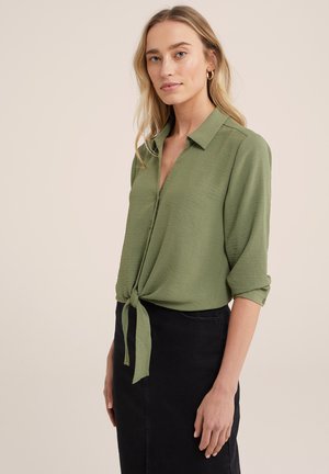 Bluza z gumbi - green