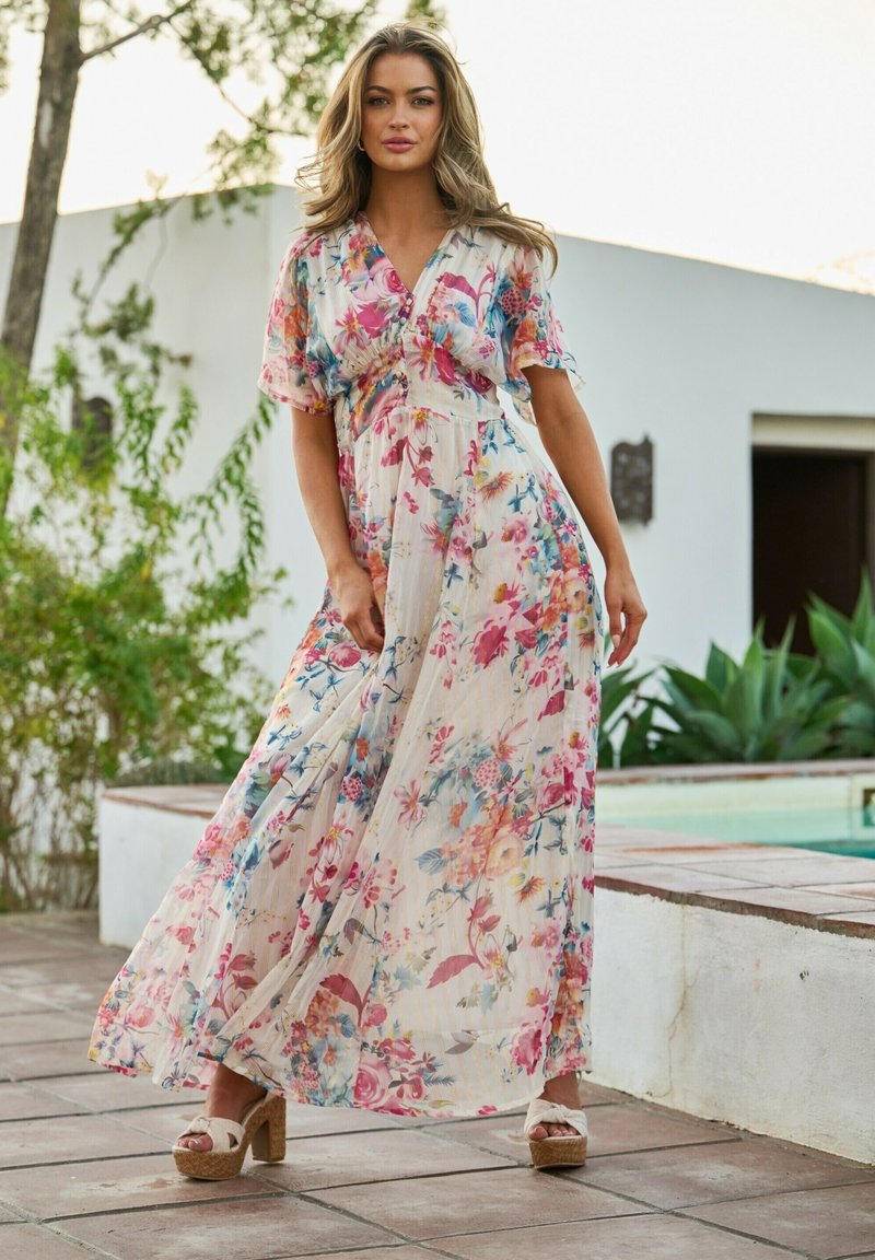 South Beach METALLIC BUTTON MAXI - Day dress - white - Zalando