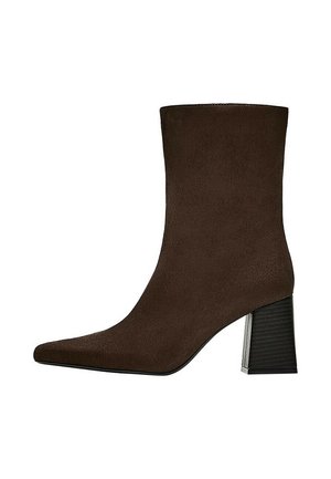 Bershka, BLOCK HEEL - ANKLE BOOTS - Bottines à talons hauts - brown
