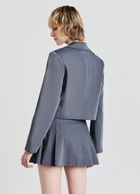 Calliope CROP CON APPLICATE - Giacca leggera - grigio fumo melange