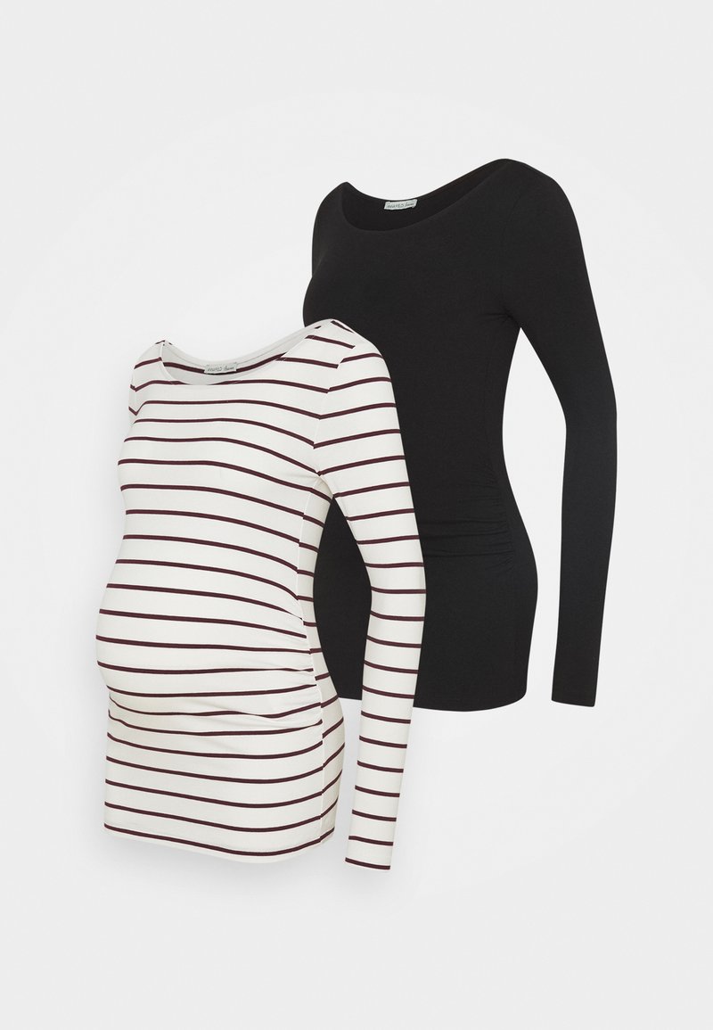 Anna Field MAMA 2 PACK  - Camisola de manga comprida - black/bordeaux