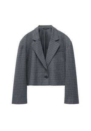 & OTHER STORIES, & OTHER STORIES CROPPED HOUNDSTOOTH BLAZER - Blazer - grey