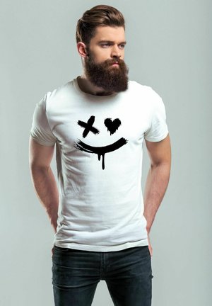 MIT SMILE TECHWEAR FASHION STREETS - Print T-shirt - weiß