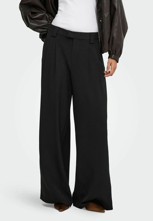 ONLY, ONLSVEA MW MEL WIDE PANT TLR - Pantalon classique - black