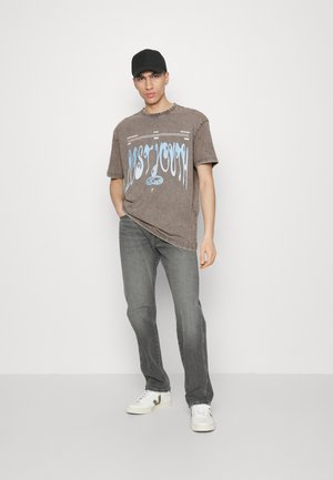Jack & Jones JCODUST CREW NECK NOOS - T-shirt imprimé - black/noir