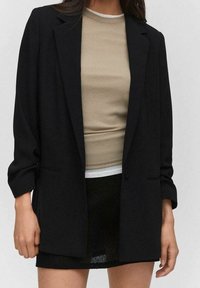 Mango Cappotto corto - black