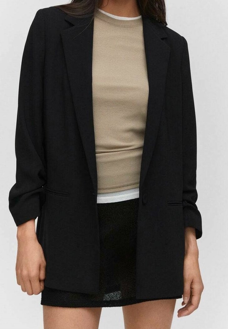 Mango Cappotto corto - black