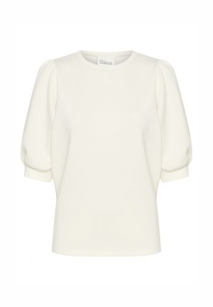 PUFF ROUND NECK - Tricou basic - snow white