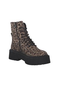 Steve Madden SKYLAR - Bottines à plateau - braun leopard
