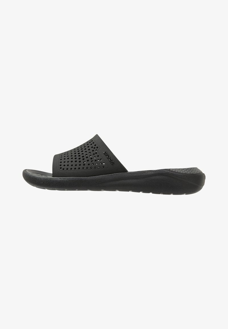 Crocs LITERIDE SLIDE UNISEX - Sandalias planas - black/slate