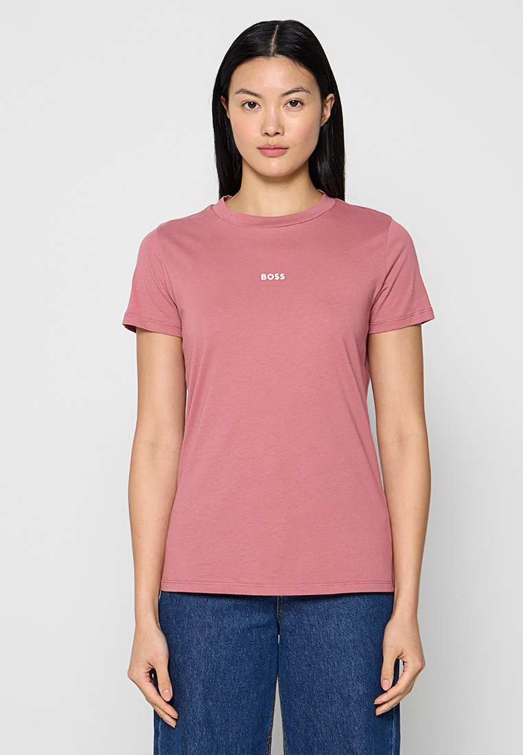 Boss T-shirt basic donkerrood Boss T-shirt basic donkerrood