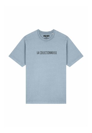 LA COLLECTIONNEUSE PRINT HEAVYWEIGHT - T-shirt imprimé - washed blue