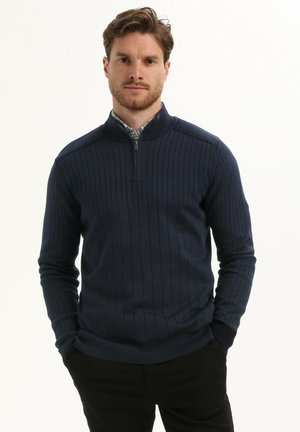 HALFZIP STAND COLLAR - Trui - navy