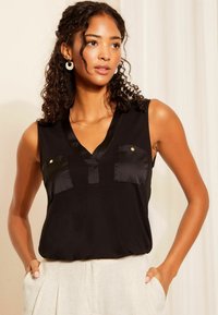 Friends Like These MIX V NECK POCKET SLEEVELESS - REGULAR FIT - Felső - black