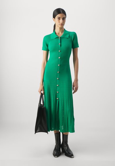 sandro knit midi dress green Cherry Leopard Remi Dress – Never Fully Dressed