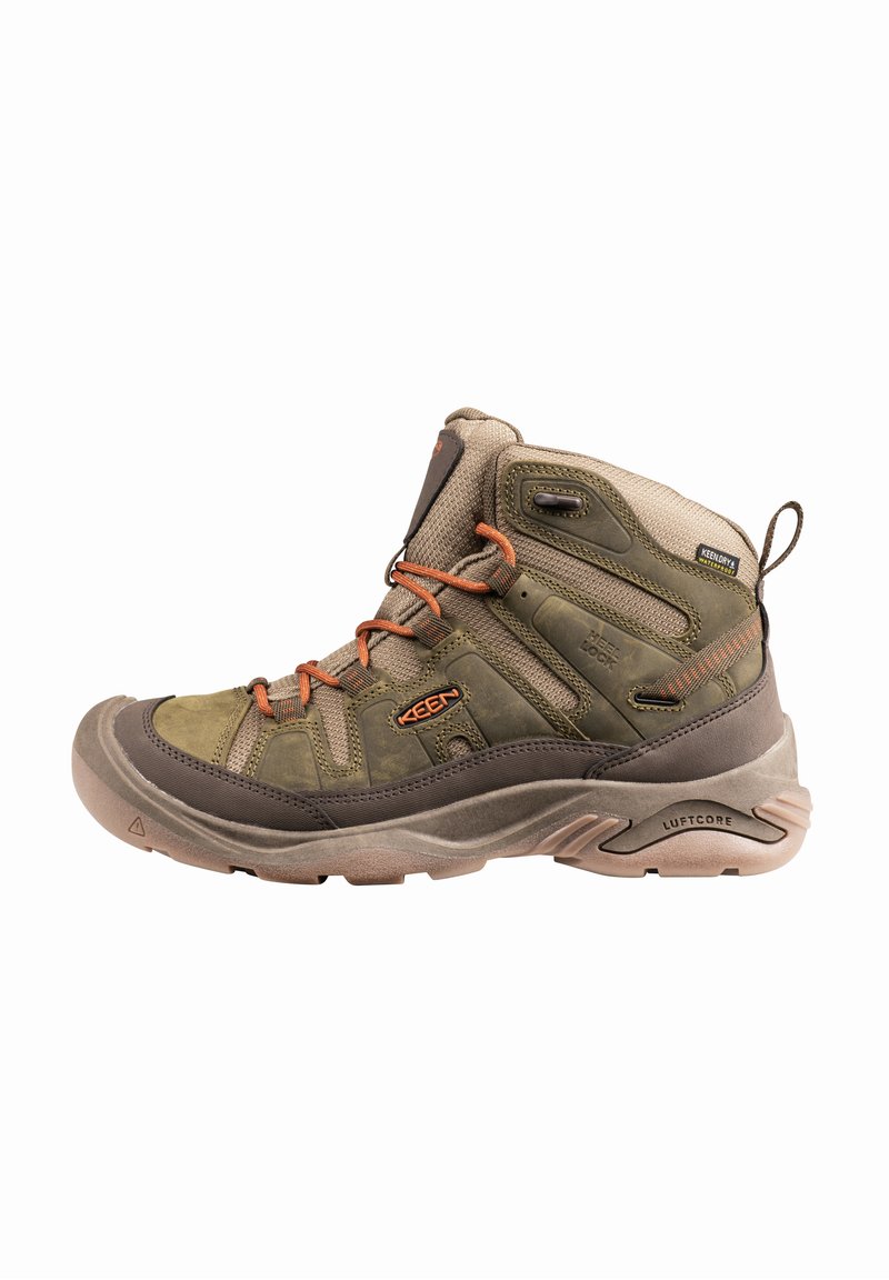 Keen HIKING CIRCADIA MID WP Laceup ankle boots dark olive potters