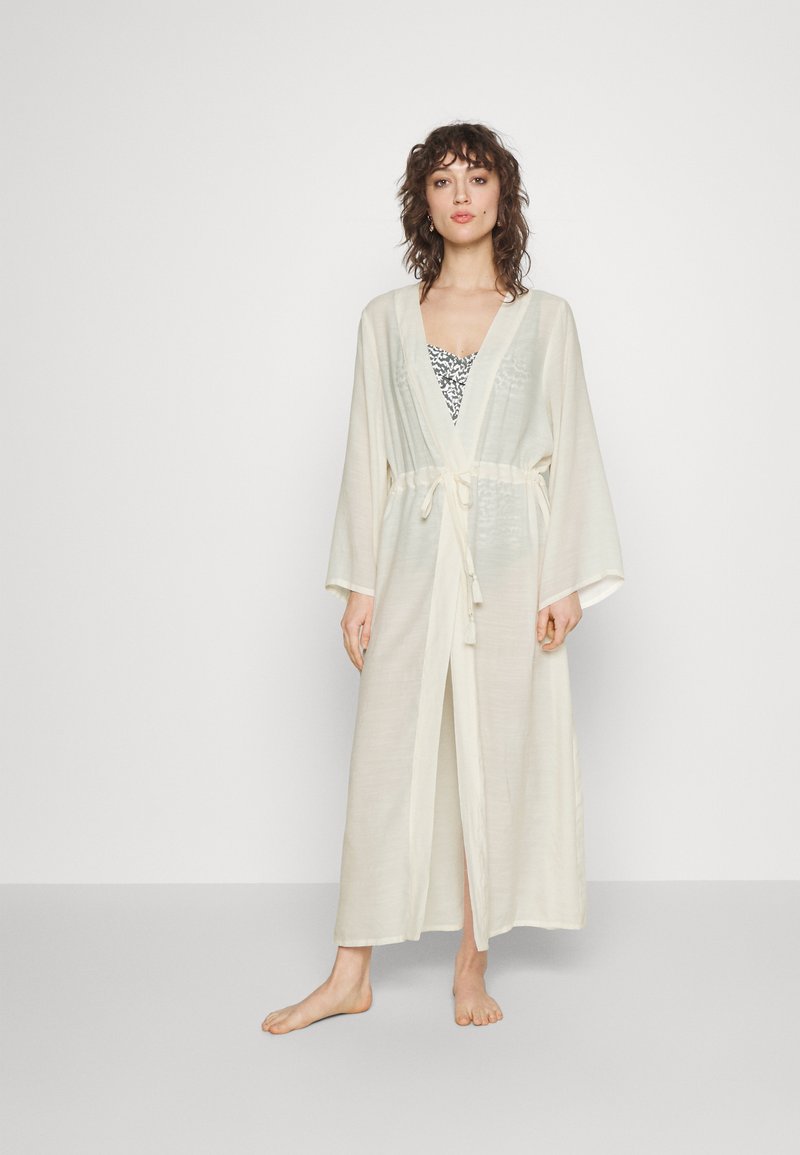 LASCANA KAFTAN MIT BINDEGÜRTEL - Ranta-asusteet - off white