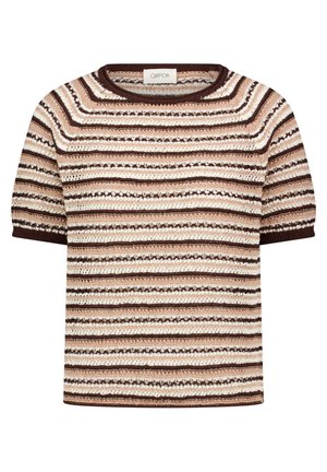 Cartoon, CARTOON MIT RUNDHALSAUSSCHNITT STRICKPULLOVER - Striktrøje - brown cream