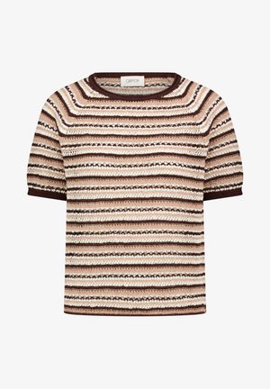 Cartoon, CARTOON MIT RUNDHALSAUSSCHNITT STRICKPULLOVER - Pullover - brown cream