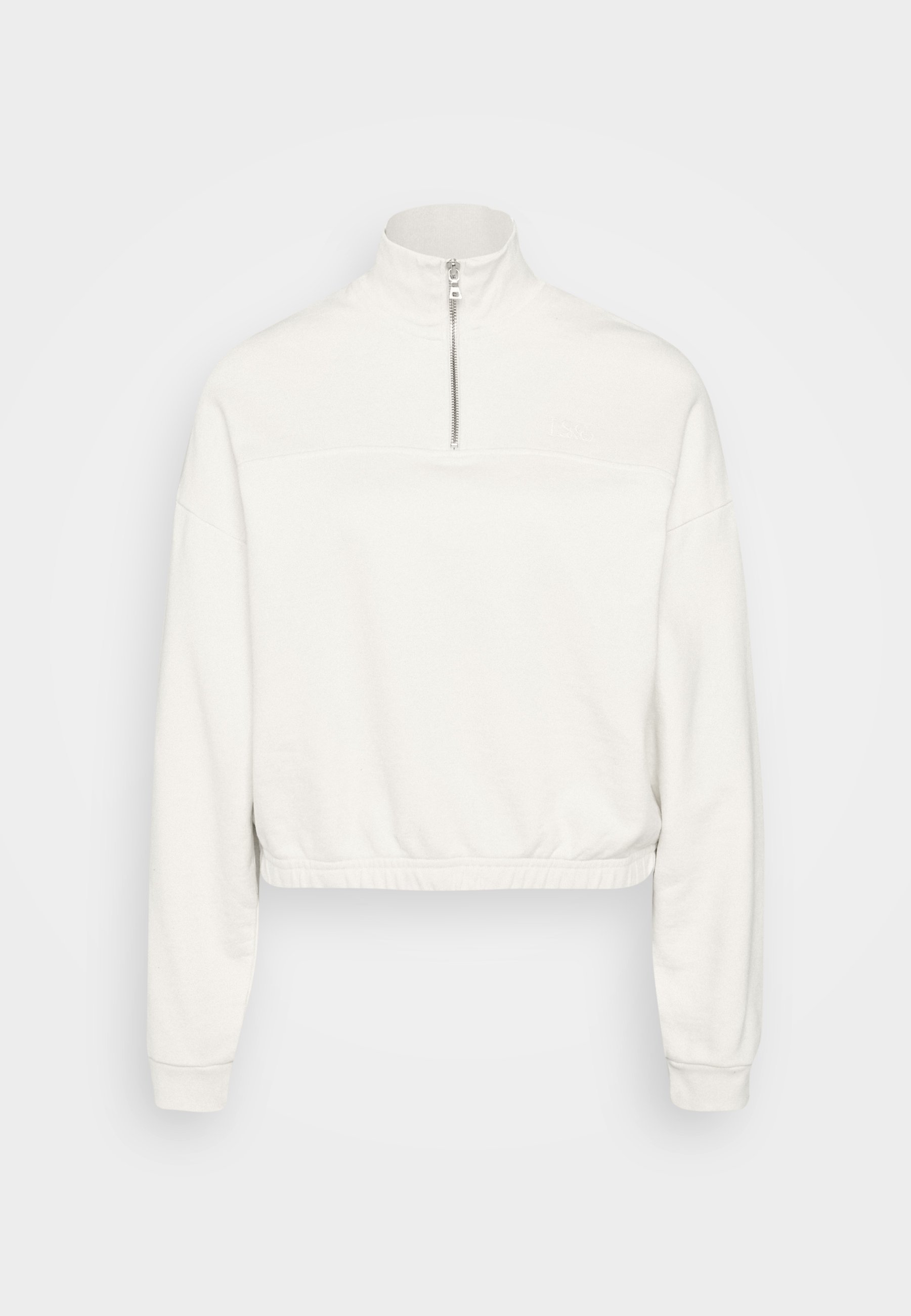 off white quarter zip