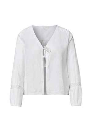 Street One Studio, LANGARM BLUSE MIT V-NECK UND SCHLEIFE - Blouse - white