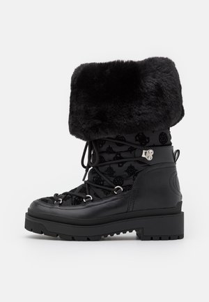 LARYA - Stivali con i lacci - black