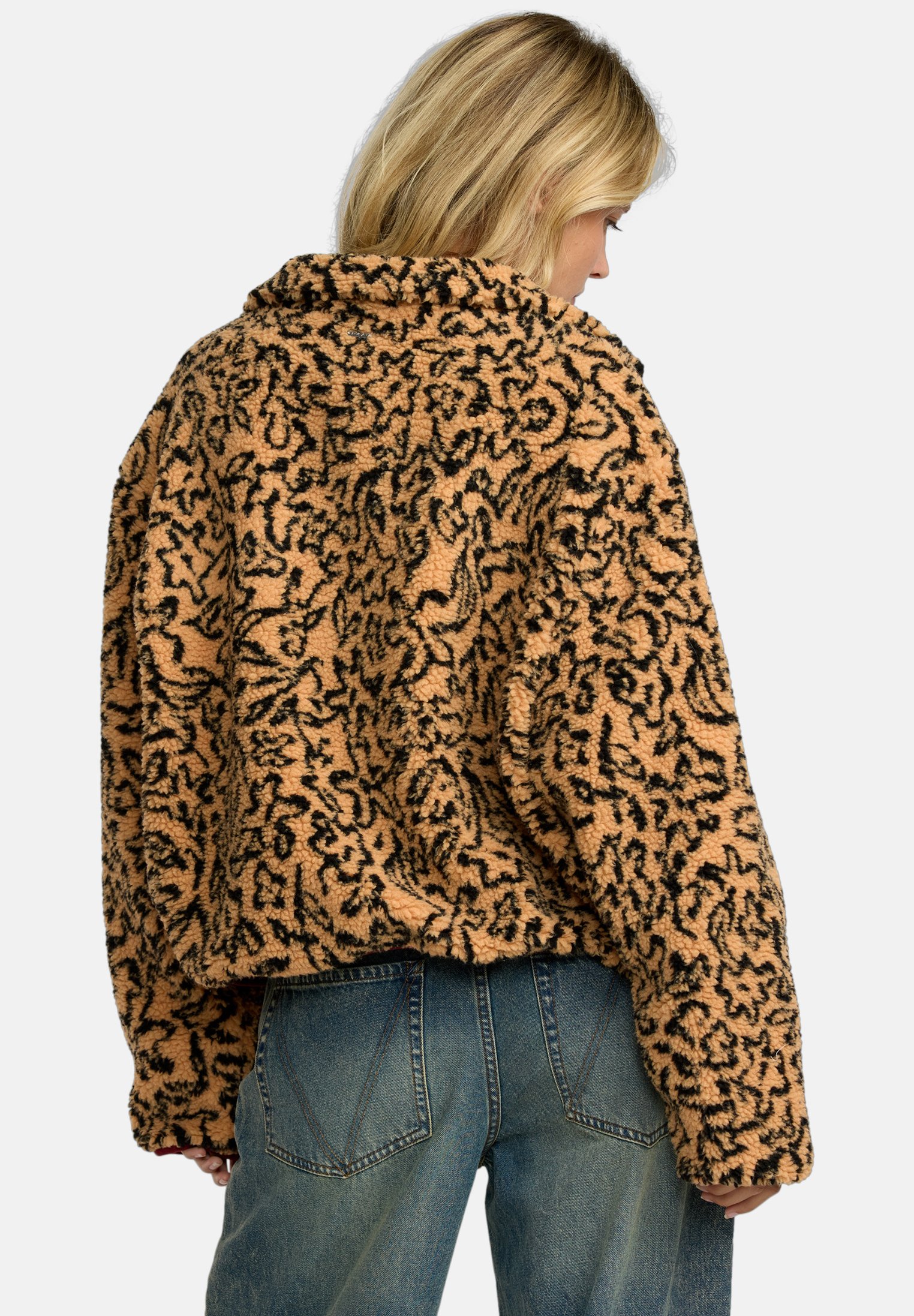 RVCA OH HUSH SHERPA - Fleece jacket - ochre/multi-coloured